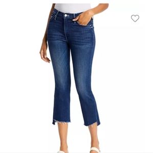 MOTHER High Waisted Looker Ankle Fray